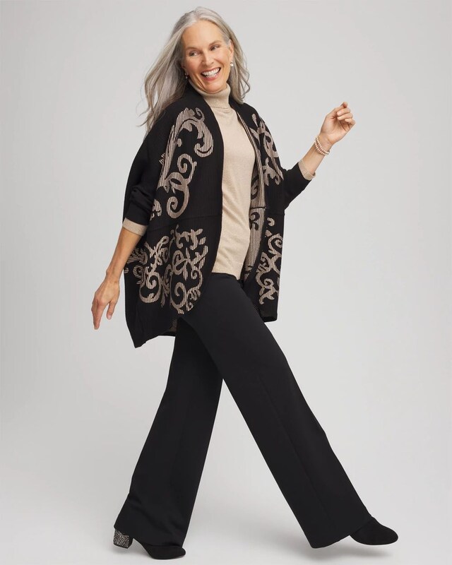 Ottoman Jacquard Cocoon Cardigan - image 4